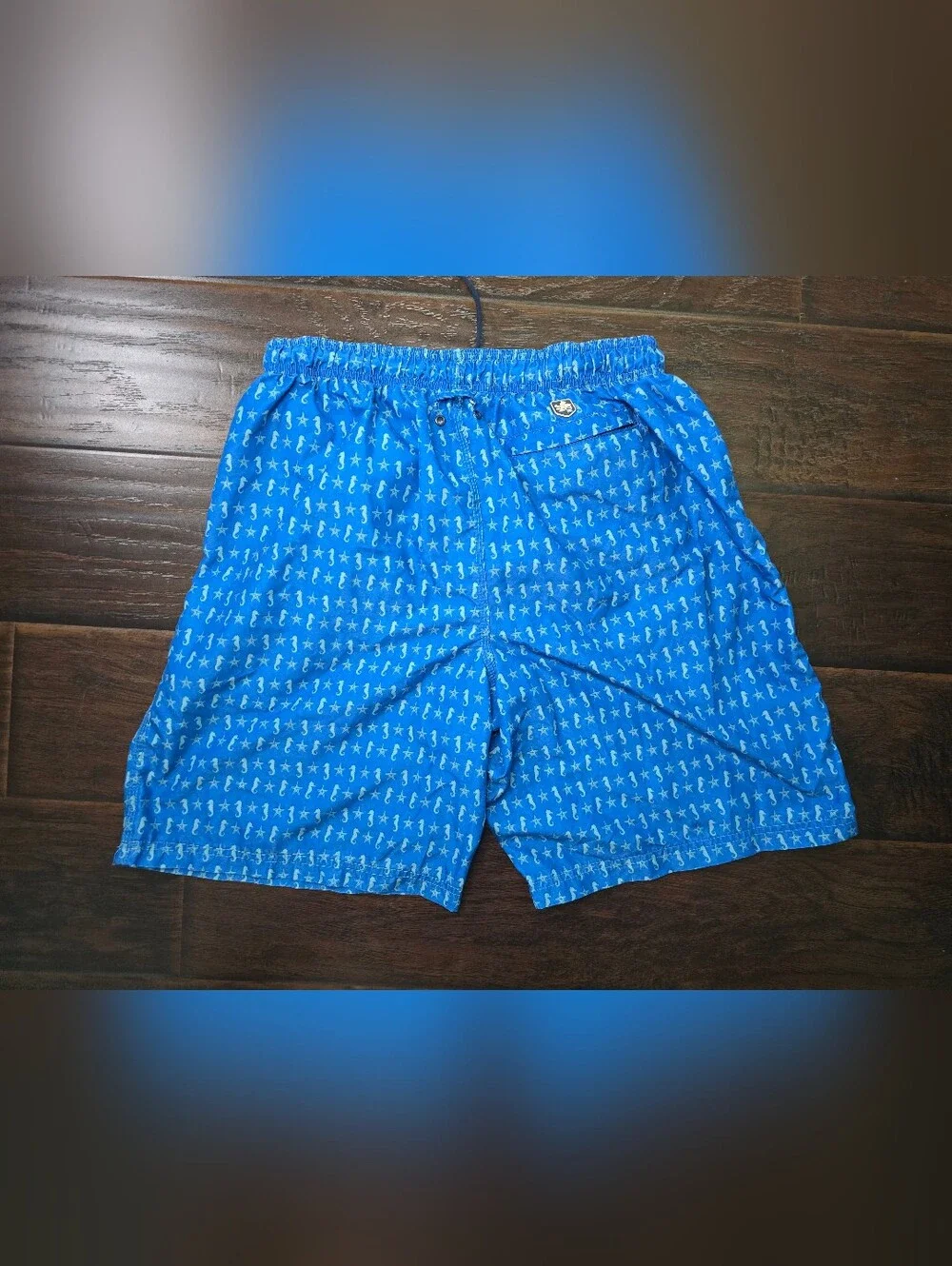 Nat Nast Mens Blue Boardshorts with Lining Swim Trunks Large